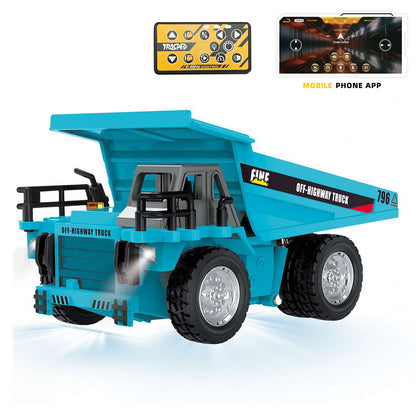 1/64 Remote Control Dumper HG4 431 Alloy Plastic Construction Vehicle Electric Lifting RC Tipper Desktop Model Collection Gift
