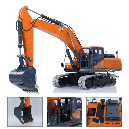 In Stock LESU 90% Metal 1/14 RC Hydraulic Digger Aoue DX350LC Remote Control Excavator Finished Model 3CH Valve Relief Valve 4MPA Pump