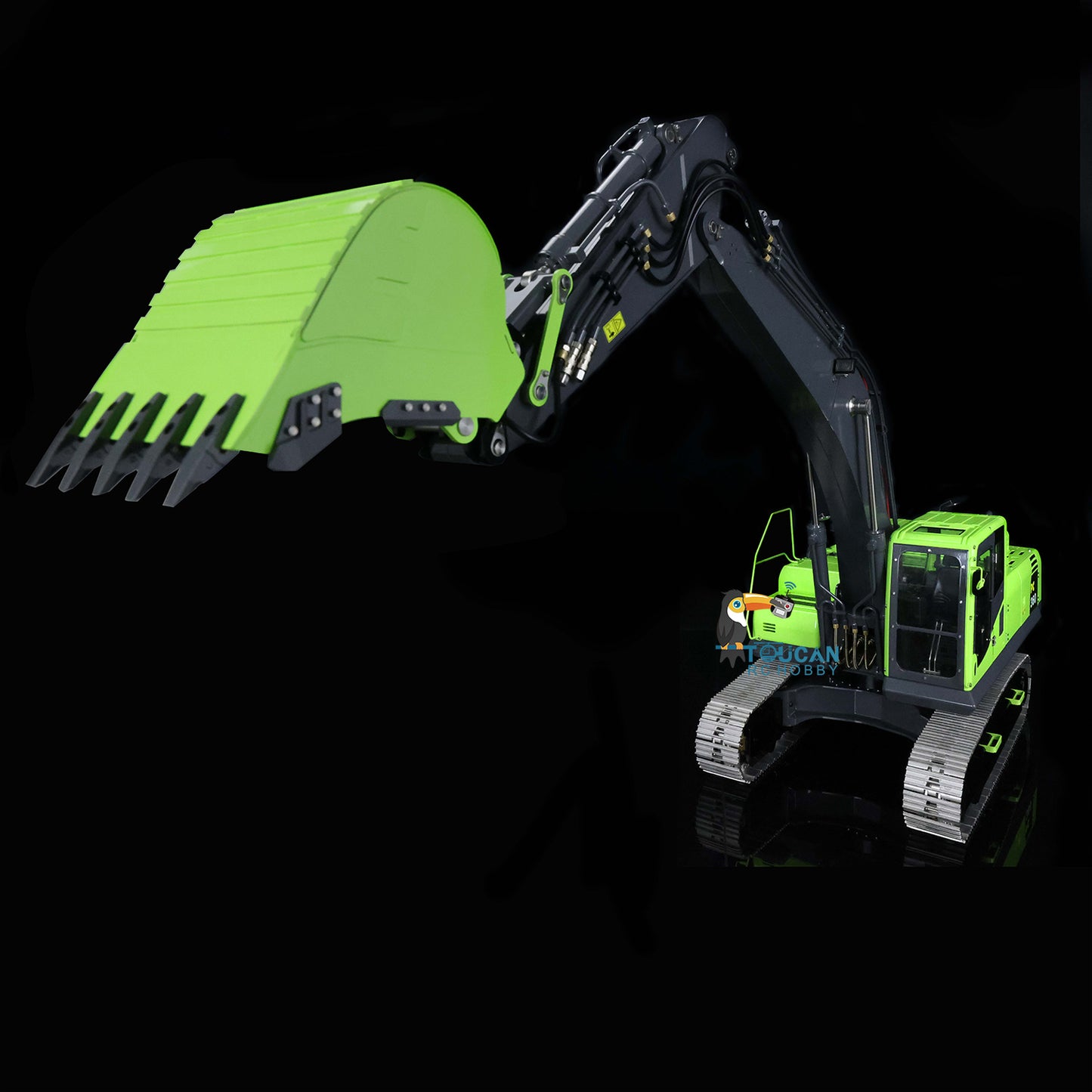 LESU PC360 1/14 Metal RC Excavator B0002 RTR Hydraulic Stainless Steel Digger 8MPa Pump System Grab Grapple Fixed Mount FlySky PL18EV Lite Controller