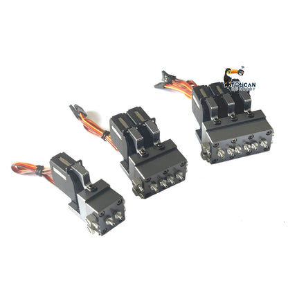 TOUCAN RC HOBBY 1CH 2CH 3CH 4CH 5CH Metal Directional Valve W/ Servo Spare Part for 1/14 RC Excavator Loader forklift Radio Controlled Truck Model