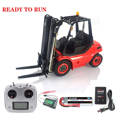 TOUCAN RC HOBBY Cundang US Lager LESU 1/14 RC Hydraulik-Gabelstapler Transferfahrzeug RTR Lackiertes LKW-Modell A0002 Motor Licht Fernbedienung Akku Pumpe Fahrregler Motor Licht Sound