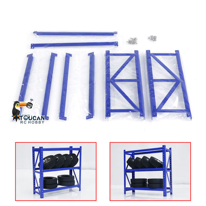Kabolite Metal Tire Rack for 1/14 RC Tractor Truck 1/10 1/12 Remote Control Car Hobby Model Painted and Unassembled 22.5*22*8cm