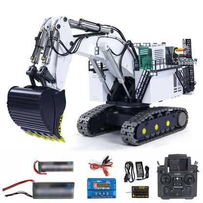USA Pre-Order by the sea 1/25 RC Metal Double Pump Hydraulic Excavator R9800 Heavy Duty Double Pump Remote Control Diggers ESC Servo Motor Light System
