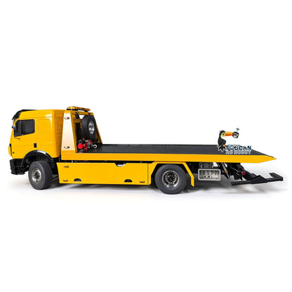 TOUCAN RC HOBBY LXY 3348 Metal 4x4 1/14 Remote Control Hydraulic Road Rescue Truck 3-Speed Gearbox Flatbed Tow Trucks Rollback Wrecker Diff Locks