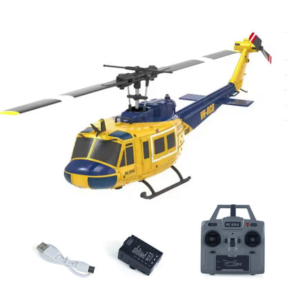 1/48 RC Simulation Helicopter Model C032 UH-1 Remote Control Stunt Aircraft One Click 3D Flip Optical Flow Positioning Gift Toy