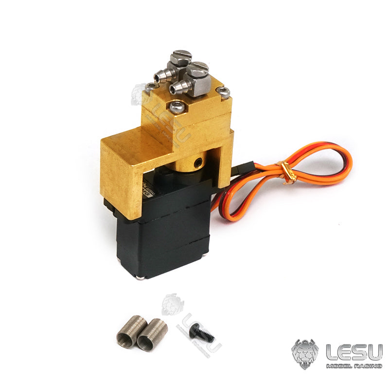 LESU Metal Hydraulic Switch Valve 1524/Lock Valve 1538 comes with 1PC Servo for 1/14 RC Excavator Loader Bulldozer Remote Control Construction Vehicles Trucks DIY Model