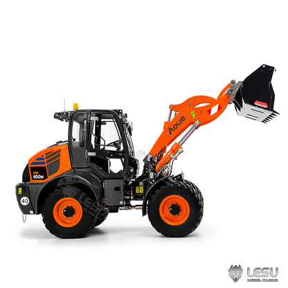 Metal LESU 1/14 RC Hydraulic Loader Aoue WA100M-8 4X4 RTR Remote Control Construction Vehicle Axle Lock Sound Light ST8 Radio