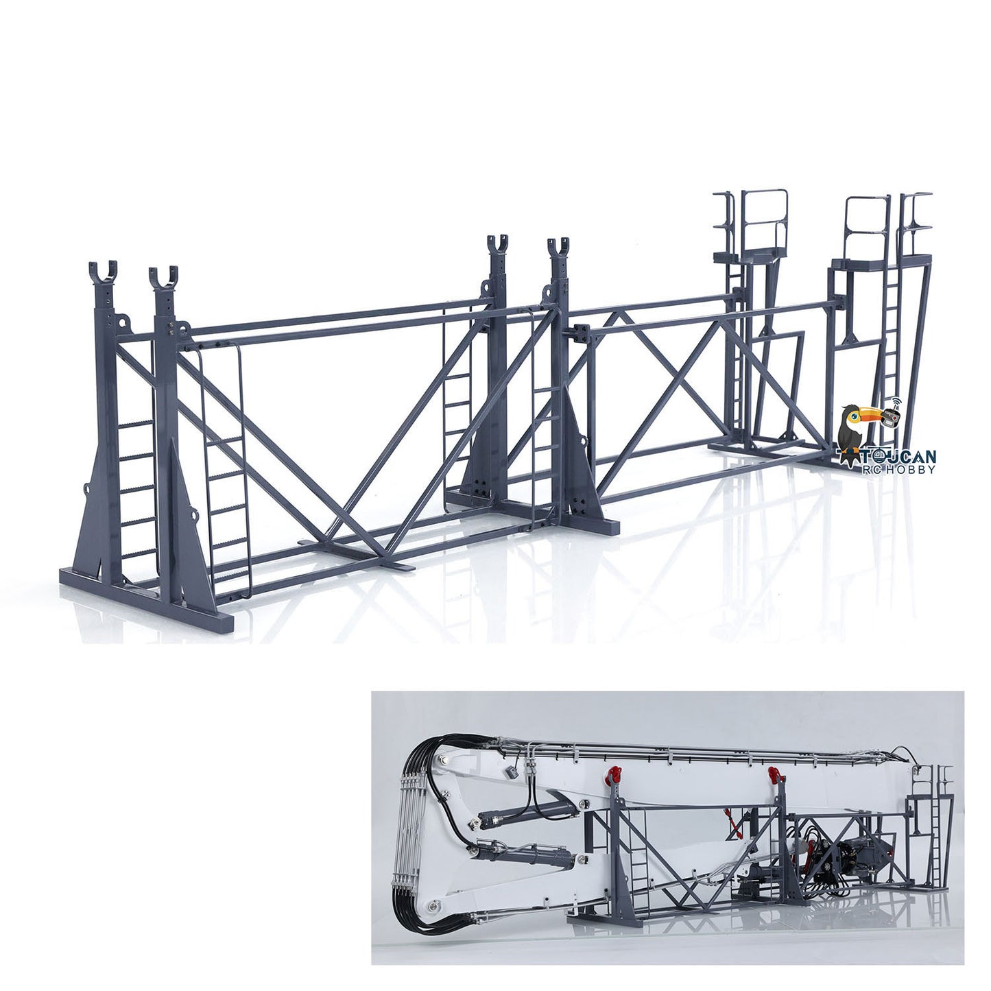 Second Hand LESU 1/14 RC Hydraulic Demolition Excavator LR960 RTR Digger GPS Battery Radio