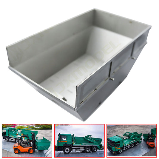 Small Bucket for JXMODE 6x4 1/14 RC Hydraulic Machine Remote Controlled Skip Loader Truck Swing Arm Unpainted Loaded Car