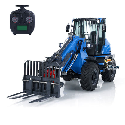 LESU AOUE AT1050 1/14 Metal 4X4 RC Hydraulic Telescopic Arm Loader Sound Light System Fork Bucket for Construction Vehicle Enthusiast
