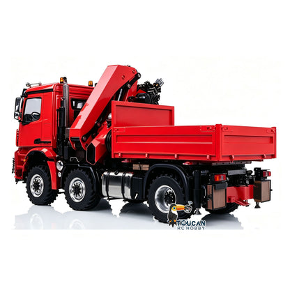 4151AK 1/14 Metal RC Agriculture Tractor Truck 6x6 Farm Lorry Hydraulic Crane Fly Jib Arm 3-Speed Gearbox Sound for Model Collector