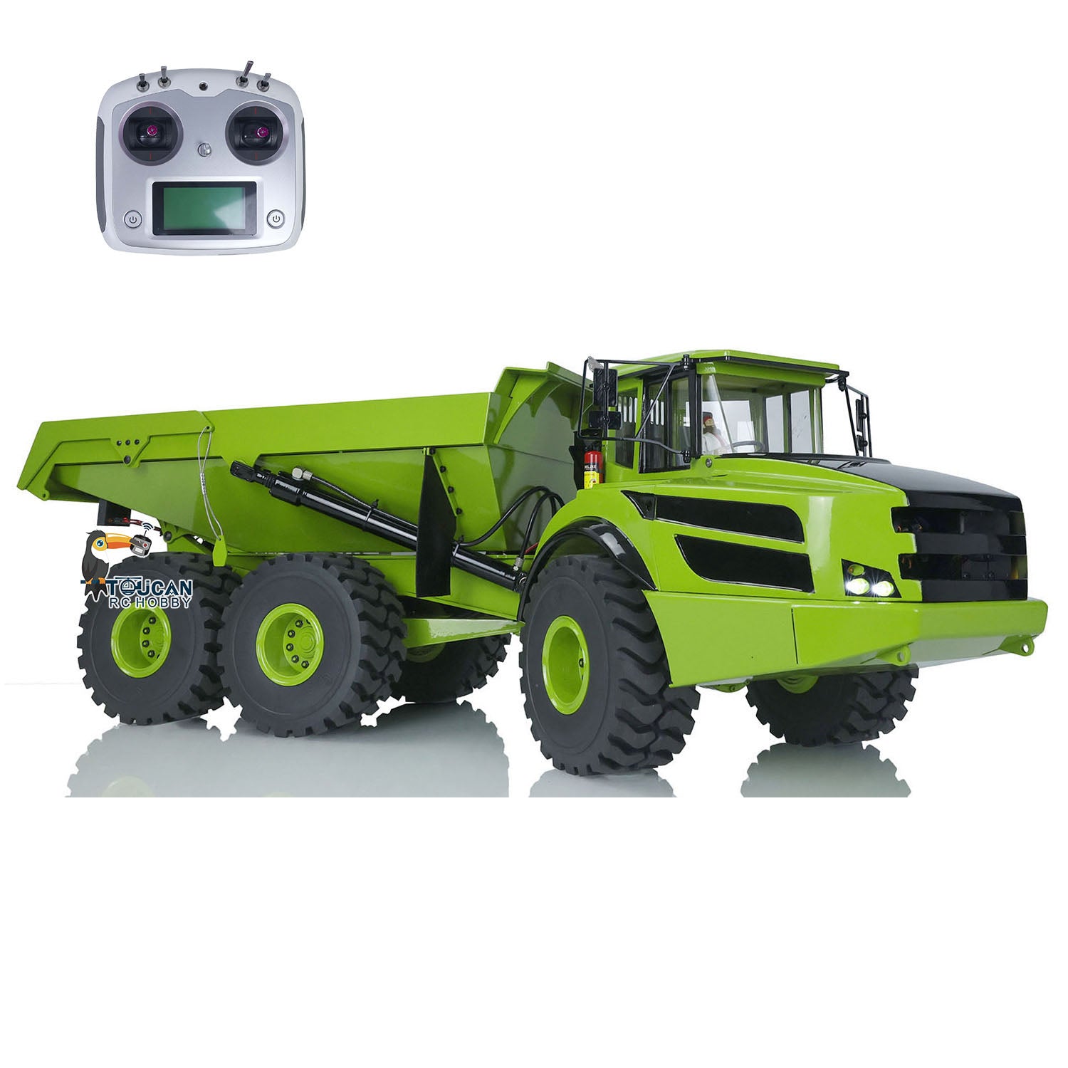 XDRC 1/14 RC Articulated Truck A40G 6x6 Metal Hydraulic Remote Control Dumper