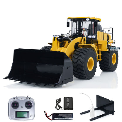 XDRC Metal 1/14 RC Loader WA470 Hydraulic Remote Control Construction Vehicle RTR Wheeled Truck Lights Sound Battery Charger for Sale