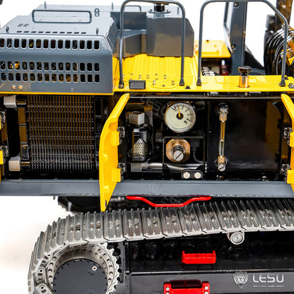 Metal LESU 1/14 Remote Control Hydraulic Tracked Excavator SK500 RC Digger 6CH Valve 3MAP Pump Brass Relief Valve Light System