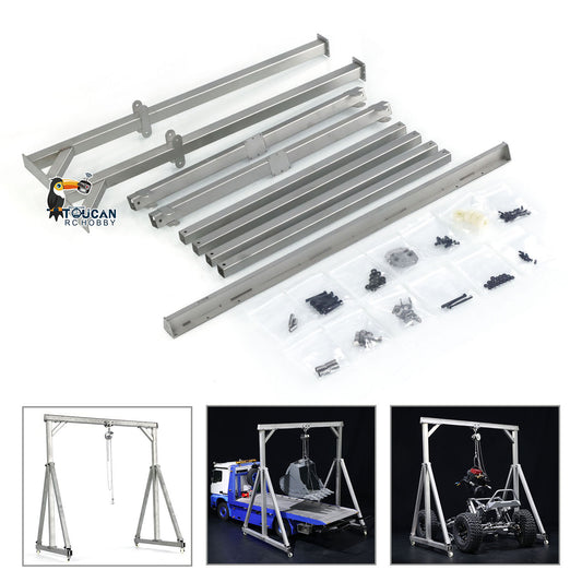 US Stock JDM 1/10 Metal Gantry Crane Unpainted Unassembled Gantry Lifting Crane for Remote Control Car Tractor Truck Lorry Model