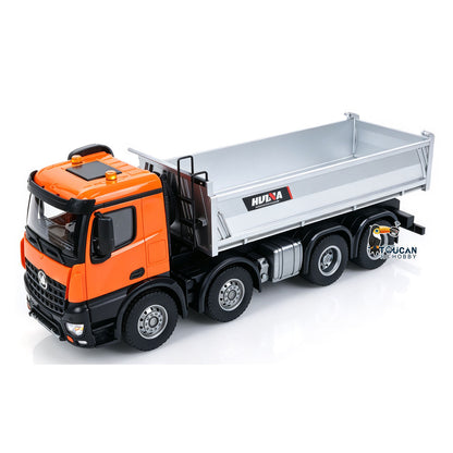 TOUCAN RC HOBBY HUINA 1/14 Metal Remote Control Dump Truck 1536-1 8X8 Electric Lifting RC Tipper Finished Model RTR Light Sound Effects Battery