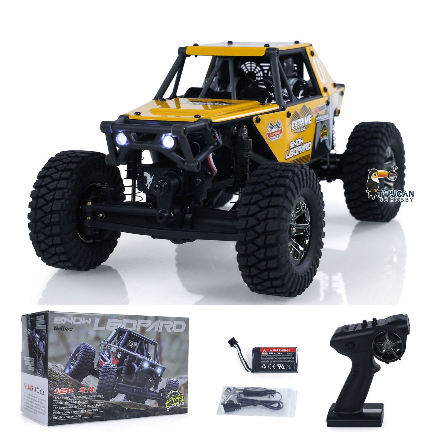 UdiRC UCX2405PRO 1/24 2.4G 4WD RC Rock Crawler Brushless Motor ESC Radio Controlled Off-Road Vehicles RTR Model Car Toys Battery
