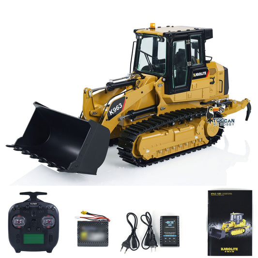 Pre-order Kabolite 1/16 Metal RC Loader K963-100 Remote Control Hydraulic Construction Vehicle RTR Model ST8 Radio Controller Servo Motor ESC Light Sound Battery Adults