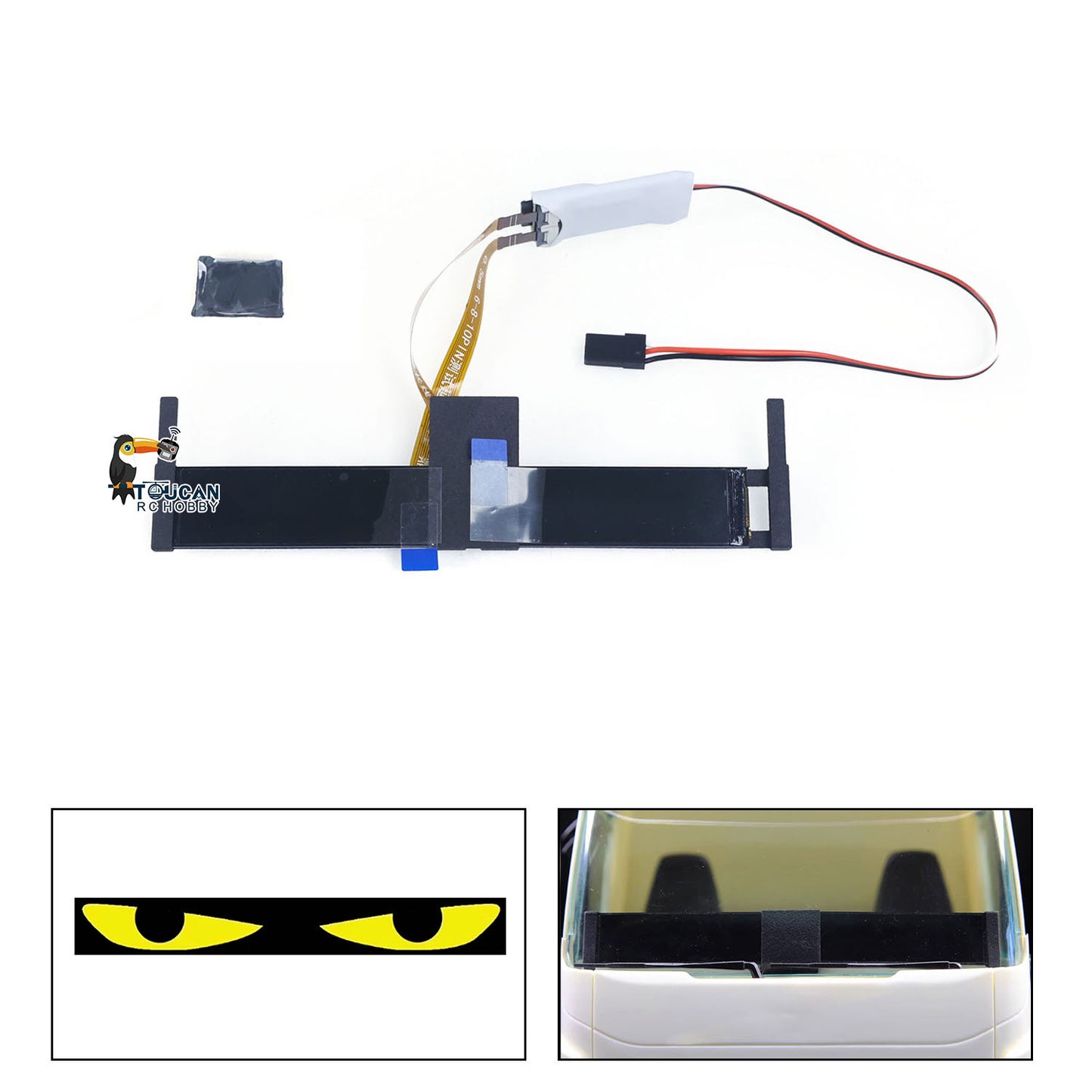 Plastic BITRC LHY Soul Eye LED Light for DIY Tamiya 1:14 Remote Control Tractor Truck 544x72 Resolution 6V Voltage Plug and Play