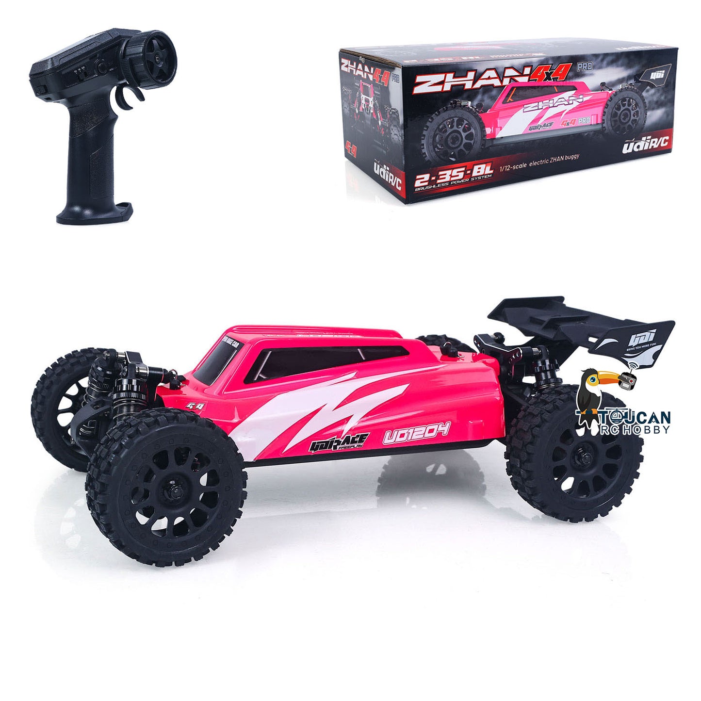 80KM/H Udi RC 1/12 4WD Remote Control Off Road Car UD1204PRO Gyroscope Metal Drive Shaft Brushless Motor No Light Sound System