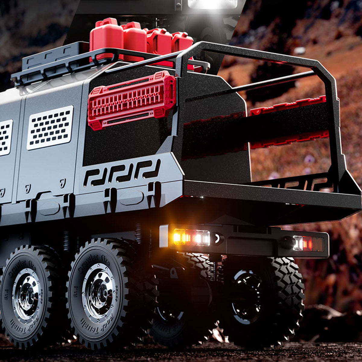TOUCAN RC HOBBY JJRC C8823C 1/12 6x6 RC Crawler Car Remote Control Off Road Rock Climbing Truck 2 Speed Gearbox LED Lights 370 Brushed Motor