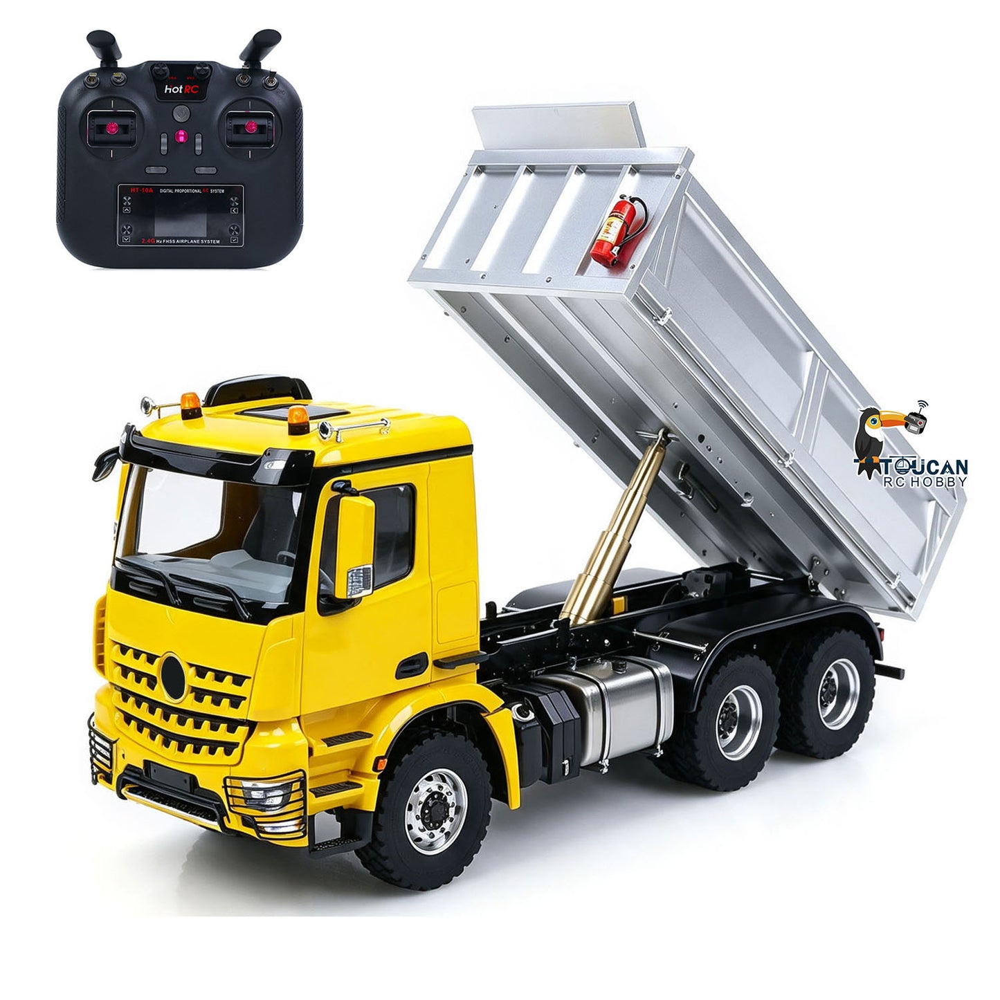 MD 1/14 6*6 Metal RC Hydraulic Dumper Truck 3348 2026Type 6WD Radio Controlled Tipper Lorry Car Model Metal Chassis 2Speed Gearbox Light Sound ESC Motor