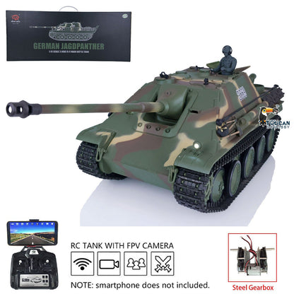 TOUCAN RC HOBBY Henglong 1/16 TK7.0 Plastic German Jadpanther 3869 RTR RC Tank FPV Infrared Combat BB Unit Smoke Steel Gearbox Metal Barrel