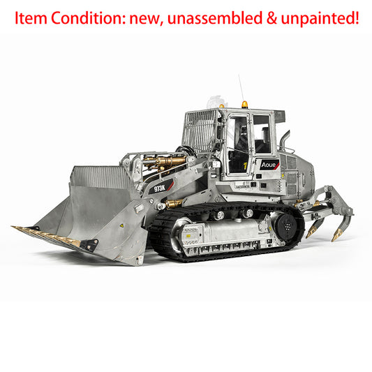 1/14 LESU 973K RC Hydraulic Loaders Upgrade Version Black Tracks Car Model Simulation Vehicle DIY 626.7*228*266mm Openable Bucket