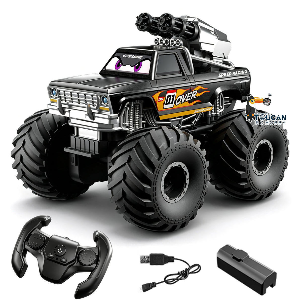 TOUCAN RC HOBBY JJRC Q245PRO 1/20 4WD Kunststoff ferngesteuertes Offroad-Fahrzeug RC wasserdichtes Stuntauto geländegängiges Amphibienfahrzeug USB-Ladung
