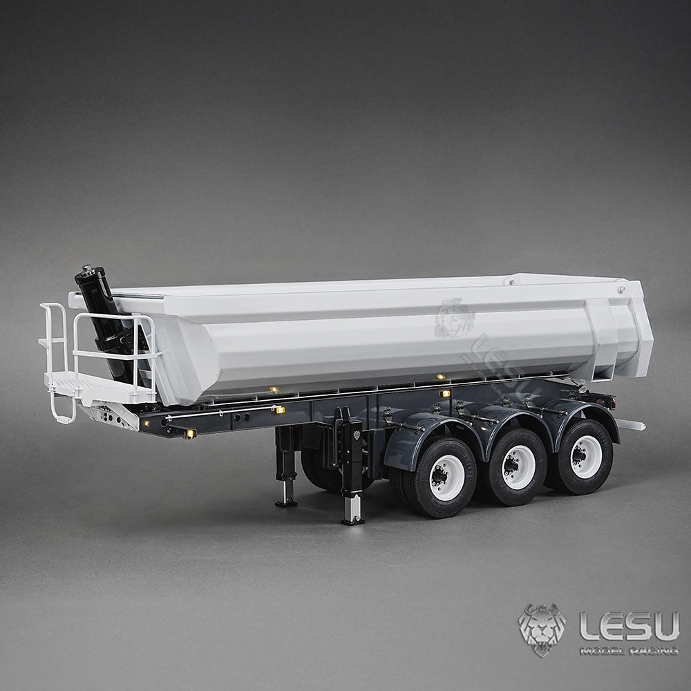 LESU A0045 1/14 Metal Hydraulic RC Semi Dump Trailer Model with Electric Legs for RC Tractor Truck Construction Model Enthusiast