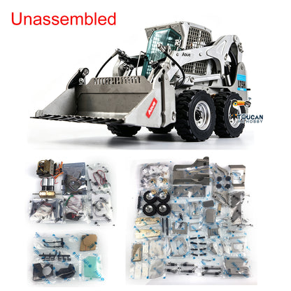 TOUCAN RC HOBBY LESU 1/14 Metal RC Loader Aoue-LT5H Hydraulic Wheeled Skid-Steer Construction Vehicle Model Light Sound DIY Wheels Hubs fork Bucket Gripper Ripper Scarifier Shovel Clamp