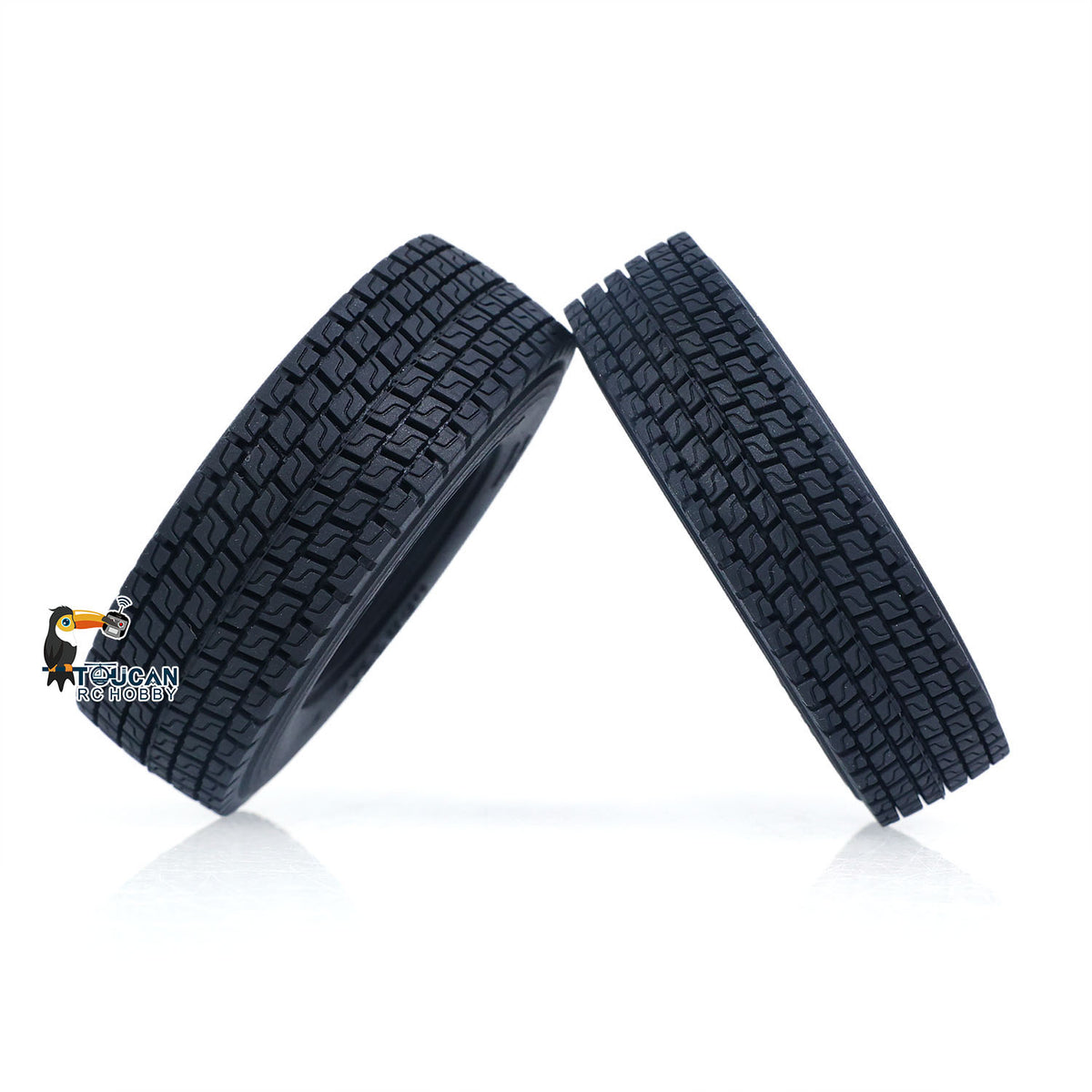 TOUCAN RC HOBBY JDModel 1PC 28MM 23MM Rubber Wide Tire for DIY 1/14 RC Tractor Truck Hydraulic Dumper Metal Radio Control Tipper Semi Trailer Model Car