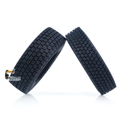 TOUCAN RC HOBBY JDModel 1PC 28MM 23MM Rubber Wide Tire for DIY 1/14 RC Tractor Truck Hydraulic Dumper Metal Radio Control Tipper Semi Trailer Model Car