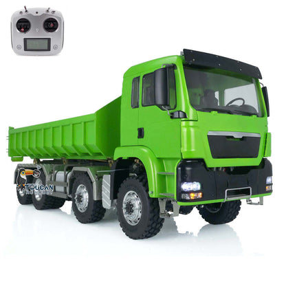 LESU 1/14 RC 8x8 Hydraulic Dumper Truckfor MAN TGS Roll On/Off Tipper Painted Sound Light System Servo Motor ESC Car Model
