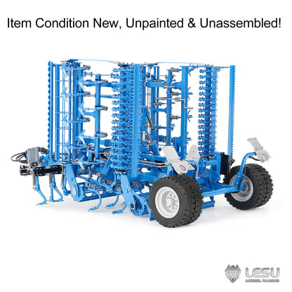 K500 Metal Seedbed Pre-sowing Soil Preparation Machine KIT Plough for LESU 1/14 RC Hydraulic Tractor Car 1050 Agricultural Truck