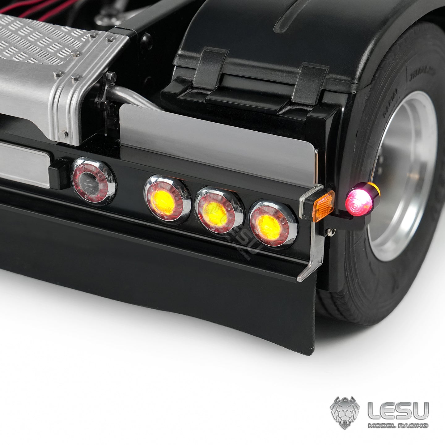 Metal Rear Beam Taillight Set LED Light for DIY TAMIYA 1/14 RC Tractor Truck 770S Remote Control Lorry Car Model Vehicles