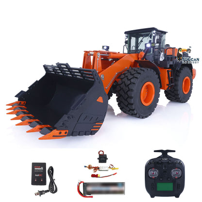 JDModel 198 ZW370 1/14 Metal RC Hydraulic RTR Loader 2-Speed Transmission ST8 Controller Light Sound Axles Lock Brushless Motor & ESC for Model Collectors