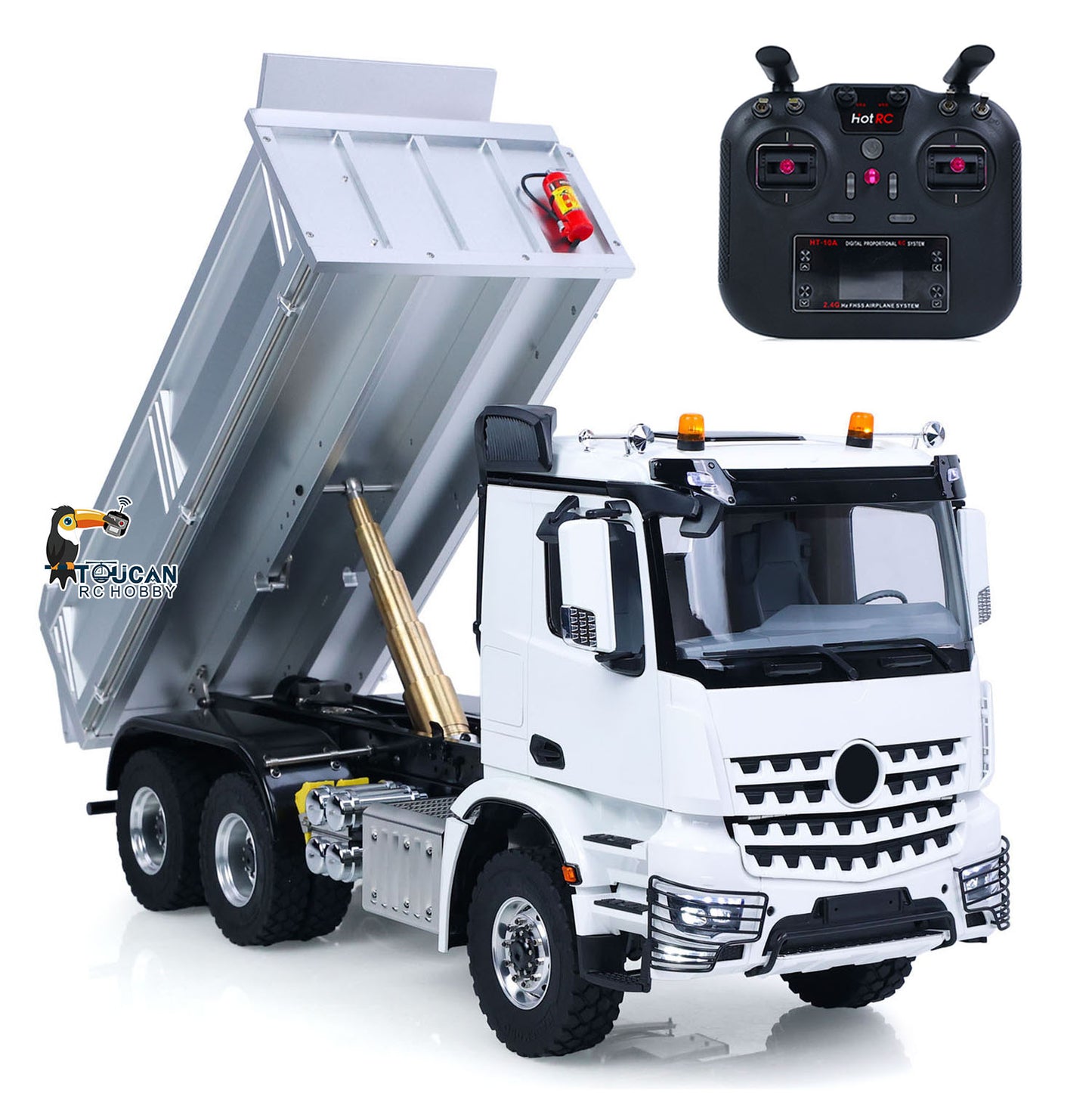 In Stock MD 1/14 6*6 Metal RC Hydraulic Dumper Truck 3348 2025Type 6WD Radio Controlled Tipper Lorry Car Model Metal Chassis 2Speed Gearbox Light Sound ESC Motor