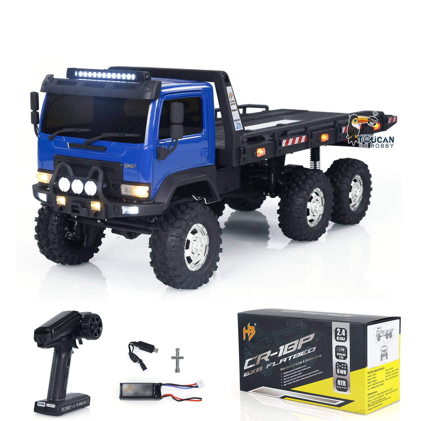 Fast Free Shipping CR18P Flatbed Truck 6x6 RTR RC Rock Crawler 1/18 Off-Road Truck 2-Speed Lights