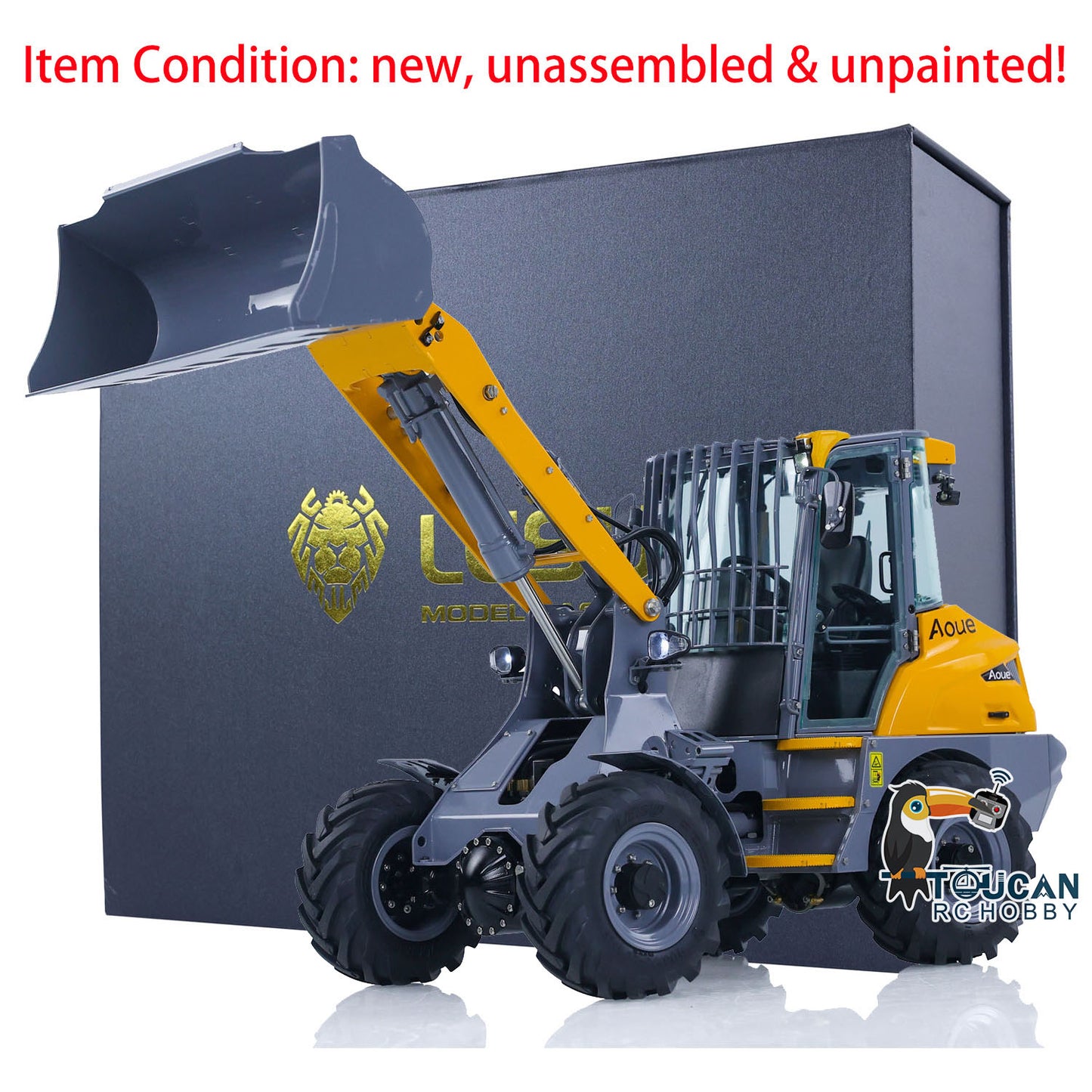 LESU AOUE MCL8 1/14 Metal 4x4 Hydraulic RC Loader A0015 with 4CH Reversing Valve Light Sound System for Construction Model Hobbyists