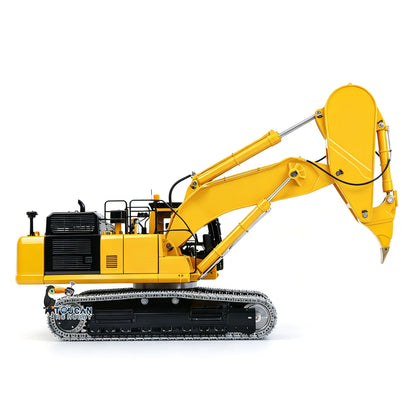 TOUCAN RC HOBBY LESU PC500 1/14 RC Metal Excavator B0020 Model Hydraulic Crawler Digger with Rock Arm Light System 3CH Valve Brushless Motor ESC