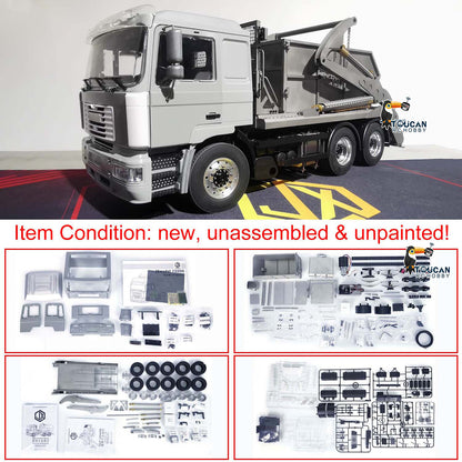 JXModel VL18U F2000 K3363 Cabin 1/14 Metal 6x4 RC Hydraulic Skip Loader KIT Swing Arm Dump Garbage Truck 4-Way Valve 2-Speed Gearbox for Hobby Builders