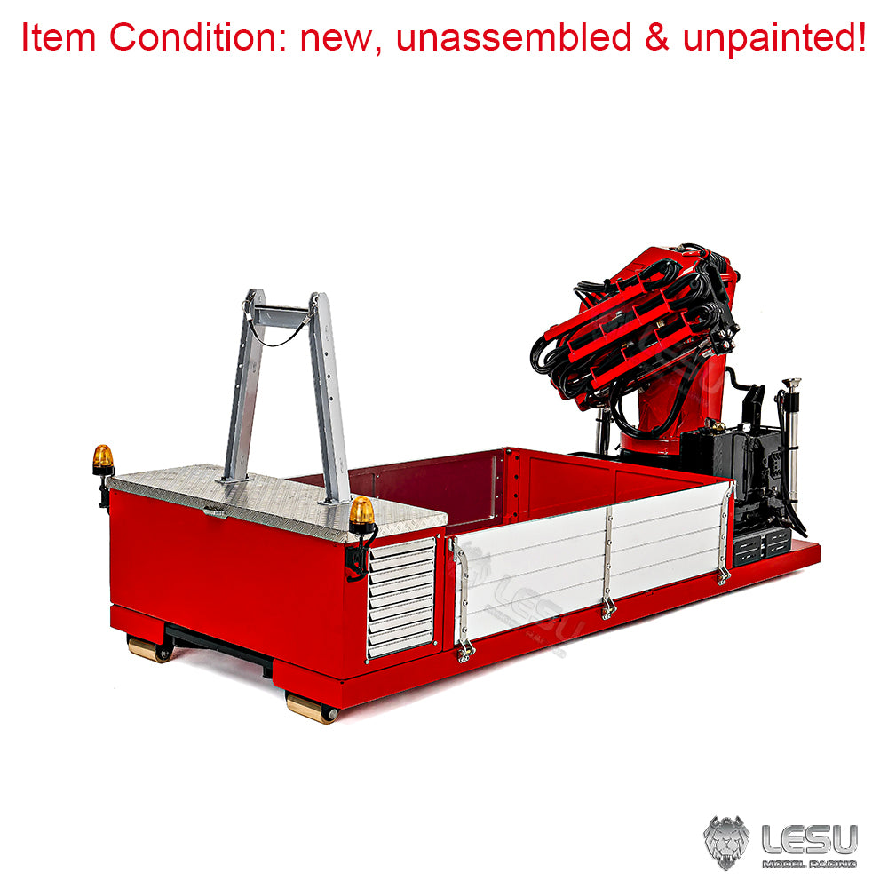 LESU 1/14 Metal Cargo Box Hydraulic Crane with 7CH Valves for Z0031 Z0017 Z0036 Z0016 20160901 8x8 RC Roll On Off Dump Truck Model