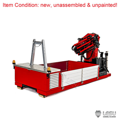 LESU 1/14 Metal Cargo Box Hydraulic Crane with 7CH Valves for Z0031 Z0017 Z0036 Z0016 20160901 8x8 RC Roll On Off Dump Truck Model
