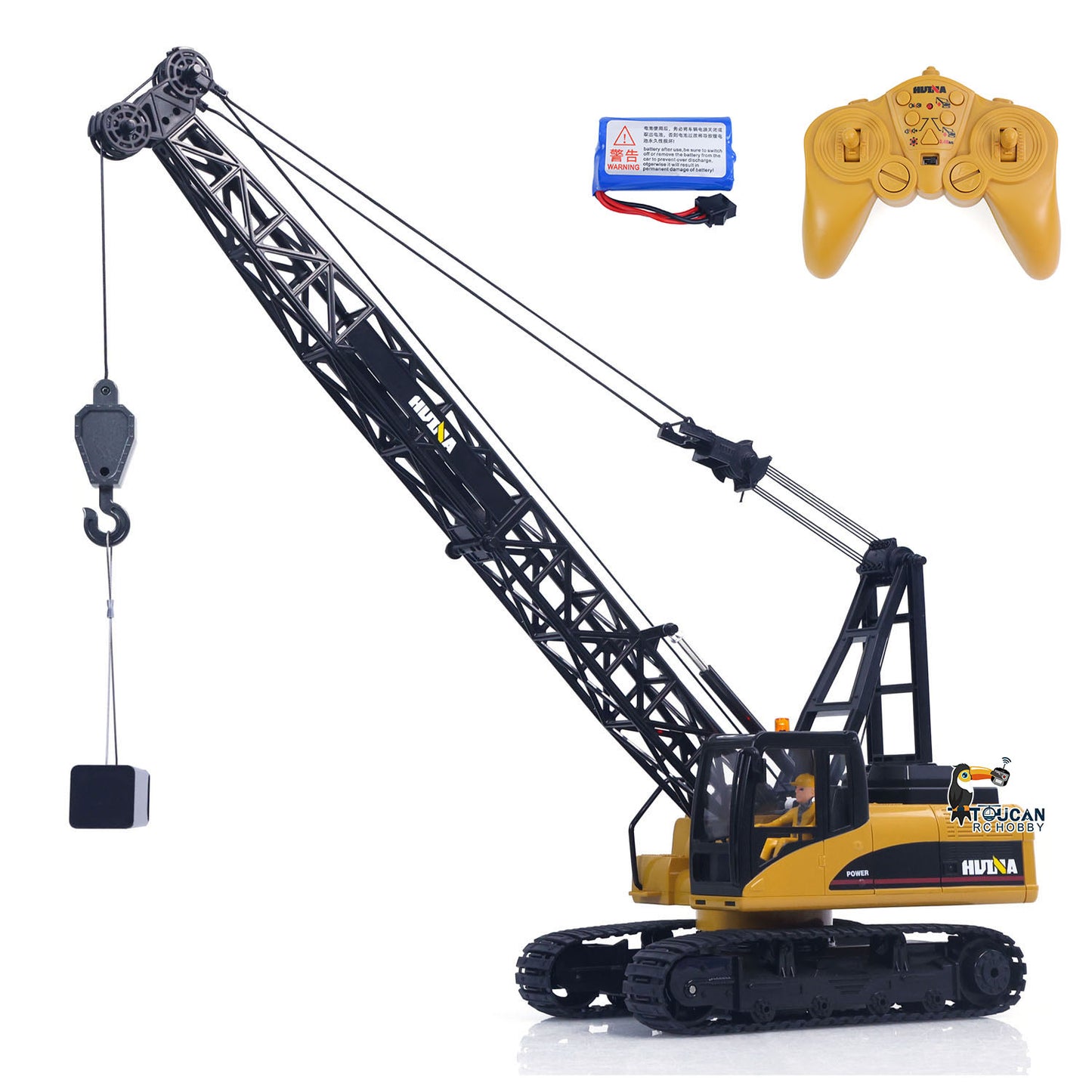 Fast Free Shipping for EU HUINA 572 15CH RC 1/14 Construction Crane Truck Tower Excavator Model Car