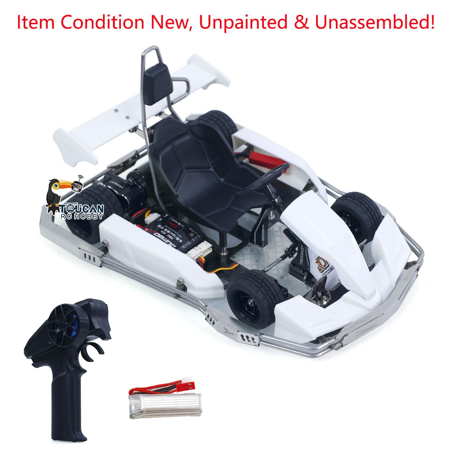 JD Model Plastic 1/10 Remote Control Racing Car 298A KIT 4*4 RC Go Kart Model Servo Radio Gifts for Adults No Light Sound System