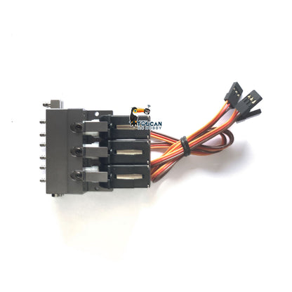 TOUCAN RC HOBBY 1CH 2CH 3CH 4CH 5CH Metal Directional Valve W/ Servo Spare Part for 1/14 RC Excavator Loader forklift Radio Controlled Truck Model