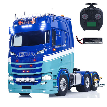 RTR Unitru 06 770S 1/14 Remote Control Tractor Truck 6X6 Metal Chassis 2Speed Gearbox Smoke Lights Sounds Brushless Motor ESC