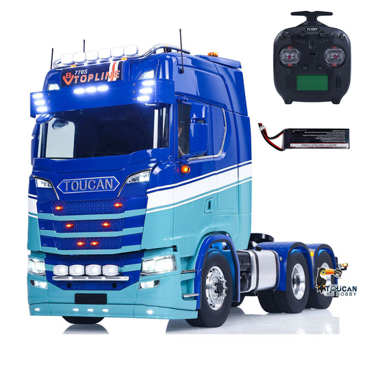 RTR Unitru 06 770S 1/14 Remote Control Tractor Truck 6X6 Metal Chassis 2Speed Gearbox Smoke Lights Sounds Brushless Motor ESC