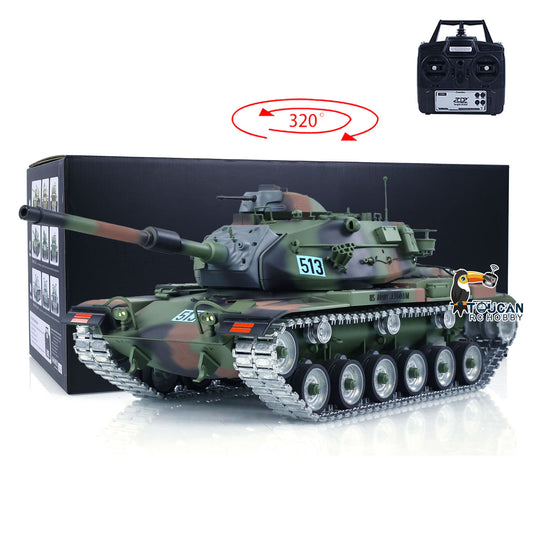 Tongde M60A3 1/16 RC Tank Remote Control Infrared Battle Panzer Camo Lights Painted Assembled Hobby Models Version
